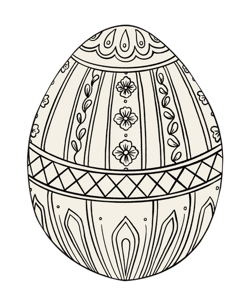 Die-cut Coloring Easter Egg Placemat
