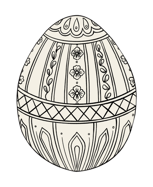 Die-cut Coloring Easter Egg Placemat
