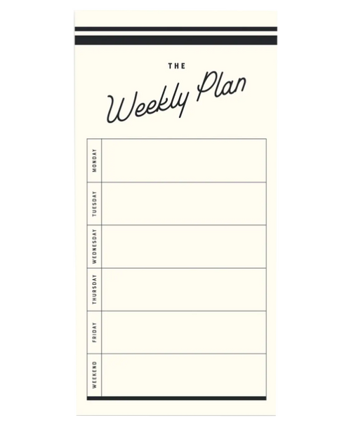 Retro Weekly Schedule Notepad