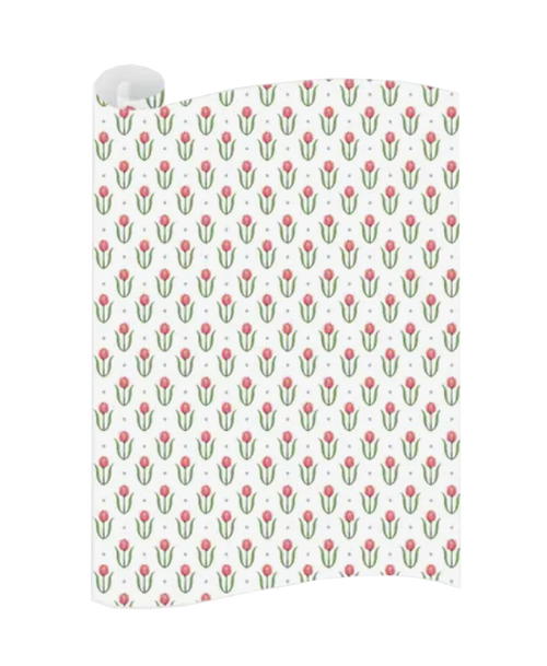 Flower Cart Tulips Wrapping Paper Roll