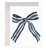 Big Navy Striped Bow Thank You Boxed Card Set