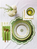 Green Fancy Scallop Paper Placemat