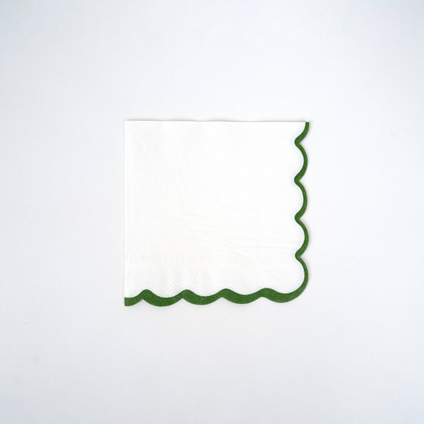 Holiday Scallop Cocktail Napkins