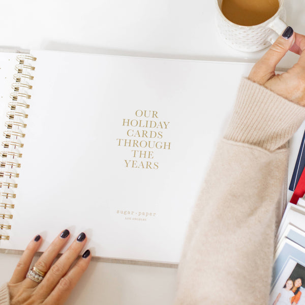 Flax Linen Holiday Card Book