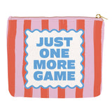 Just One More Game Mahjong Zipper Canvas Card Pouch