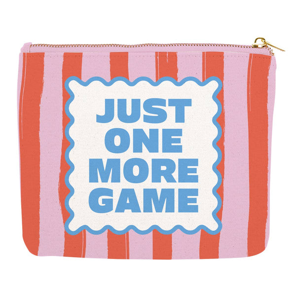 Just One More Game Mahjong Zipper Canvas Card Pouch