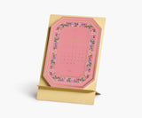 2026 Wildwood Brass Easel Desk Calendar