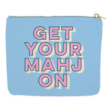 Get Your Mahj On Zipper Canvas Card Pouch