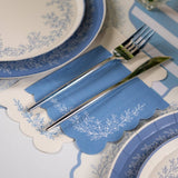 Floral Elegance Blue Guest Towels