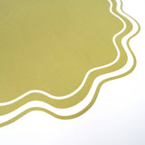 Green Wavy Scallop Paper Placemats