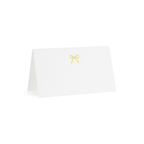 Gold Bow Place Card