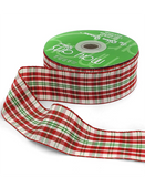 Red, Green, and White Checkered Ribbon