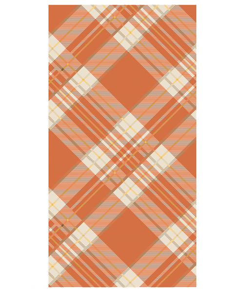 Orange Plaid Guest Napkin