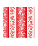 Red Burleigh Stripe Cocktail Napkin