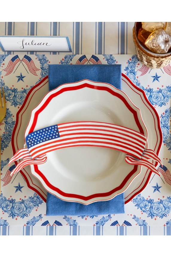 American Flag Table Banner Place Cards