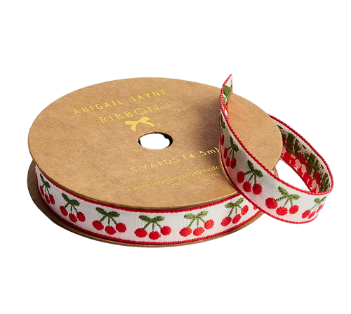 Cherry Woven Ribbon