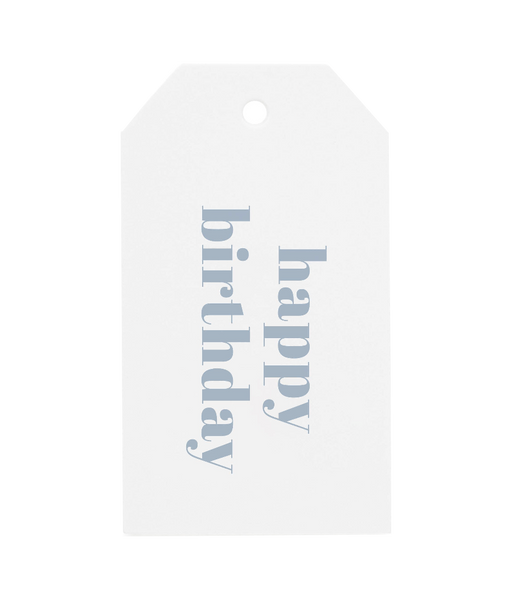 Blue Happy Birthday Gift Tag