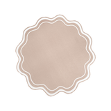 Beige Wavy Scallop Paper Placemats