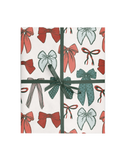 Red and Green Bows Christmas Wrapping Paper