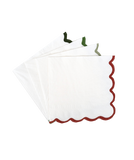 Holiday Scallop Cocktail Napkins