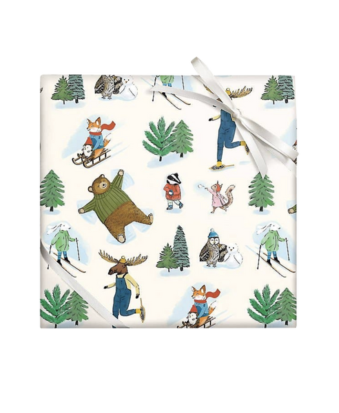 Snow Critters Wrapping Paper Sheets
