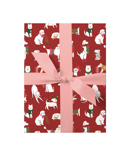 Holiday Dog Gift Wrap Sheets