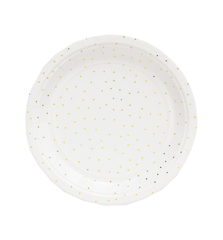 Gold Dot Dinner Plates