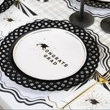 Black Basketweave Dinner Paper Plates