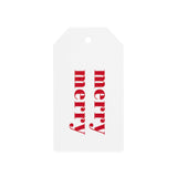 Red Merry Merry Gift Tags