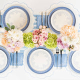 Floral Elegance Blue Beverage Napkins