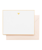 Gold Heart Letterpress Notecard Set