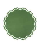 Green Fancy Scallop Paper Placemat