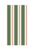 Green and Red Awning Stripe Guest Napkin