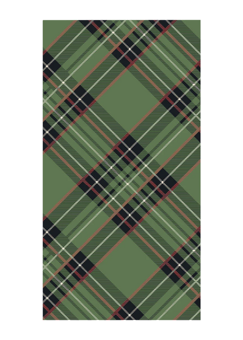 Green Plaid Guest Napkin