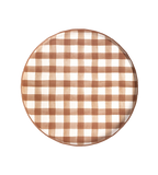 Harvest Brown Gingham Dinner Paper Plates