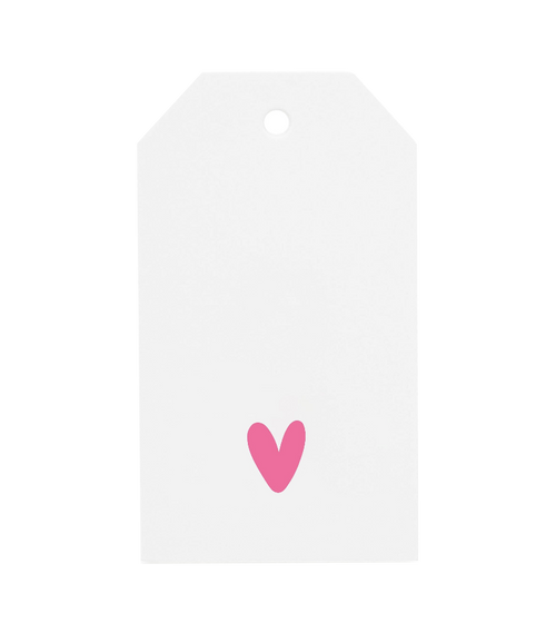 Neon Heart Gift Tag