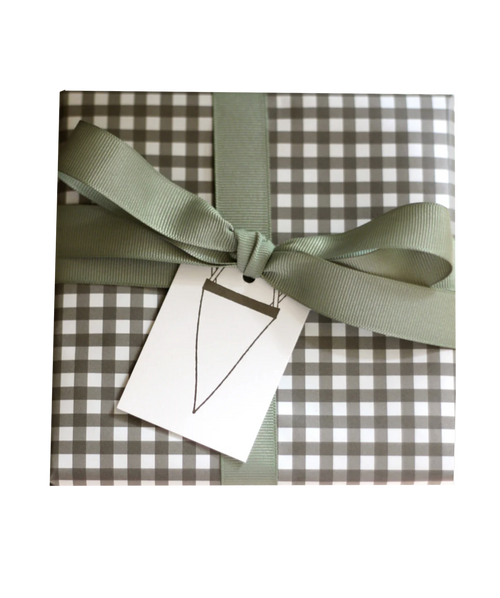 Henry Chocolate Gingham Wrapping Sheets