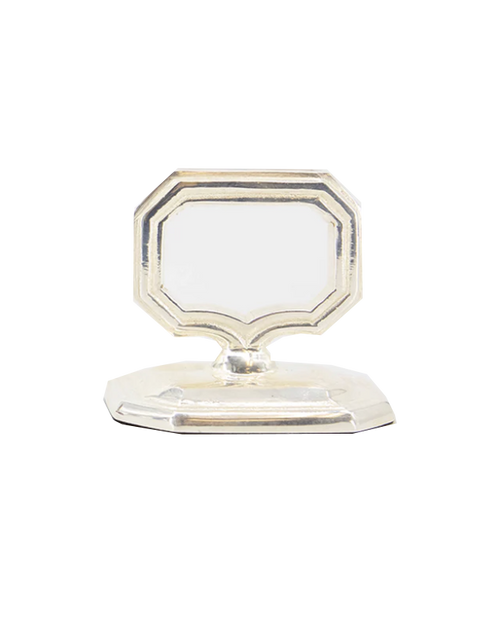 Napkin Ring with Place Card Holder-Silver