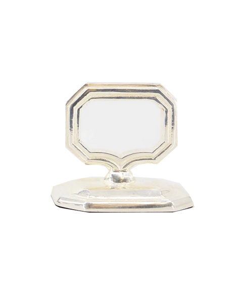 Napkin Ring with Place Card Holder-Silver