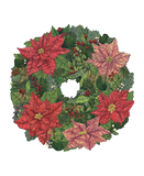 Poinsettia Wreath Die-Cut Placemat