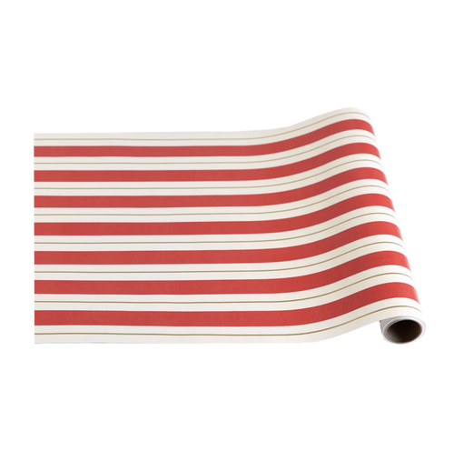 Red and Gold Awning Stripe Runner