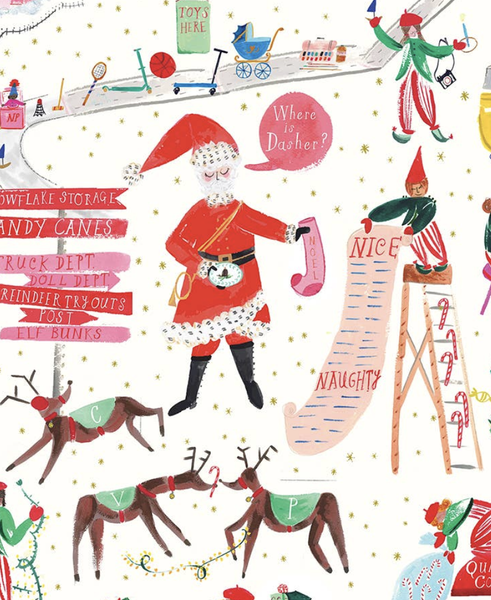 North Pole Headquarters Holiday Wrapping Sheets