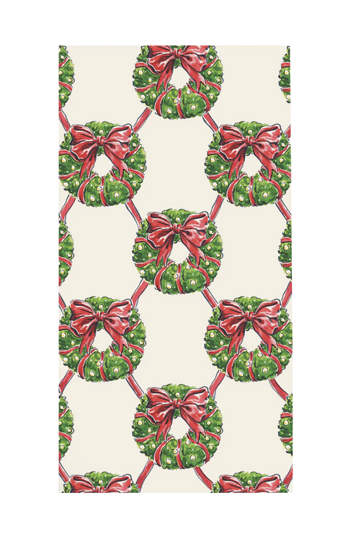 Holiday Wreath Guest Napkin