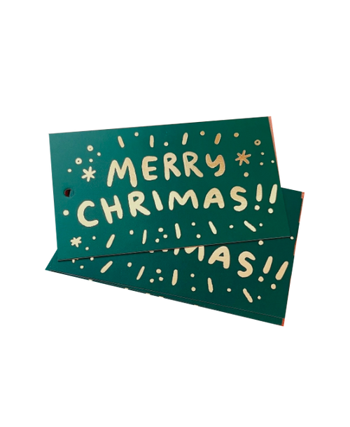 Merry Christmas Funny Green Gift Tags