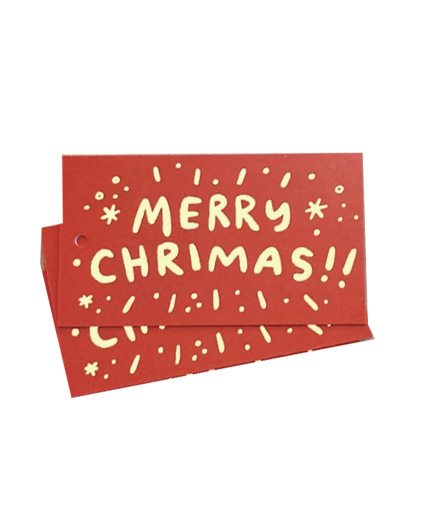 Merry Christmas Funny Rust Gift Tags