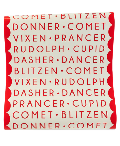 Reindeer Names Table Runner