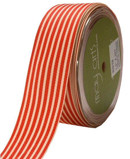 Blue Vine Floral Woven Ribbon