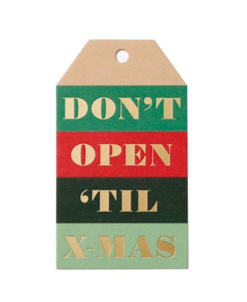 Don't Open 'till X-Mas Gift Tags