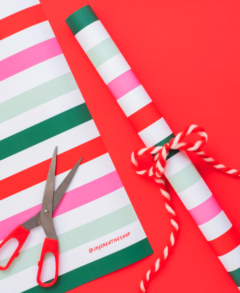 Red, Green and Pink Gift Wrap
